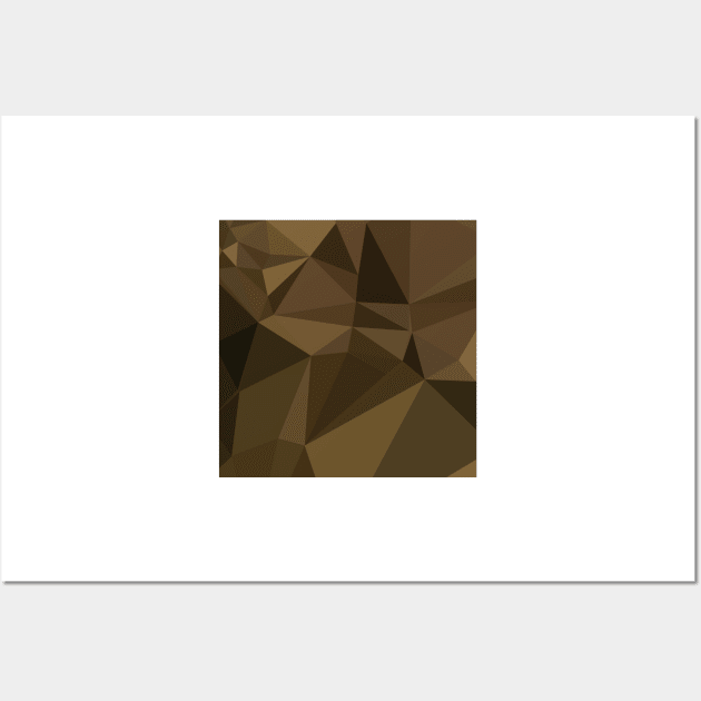 Caput Mortuum Brown Abstract Low Polygon Background Wall Art by retrovectors